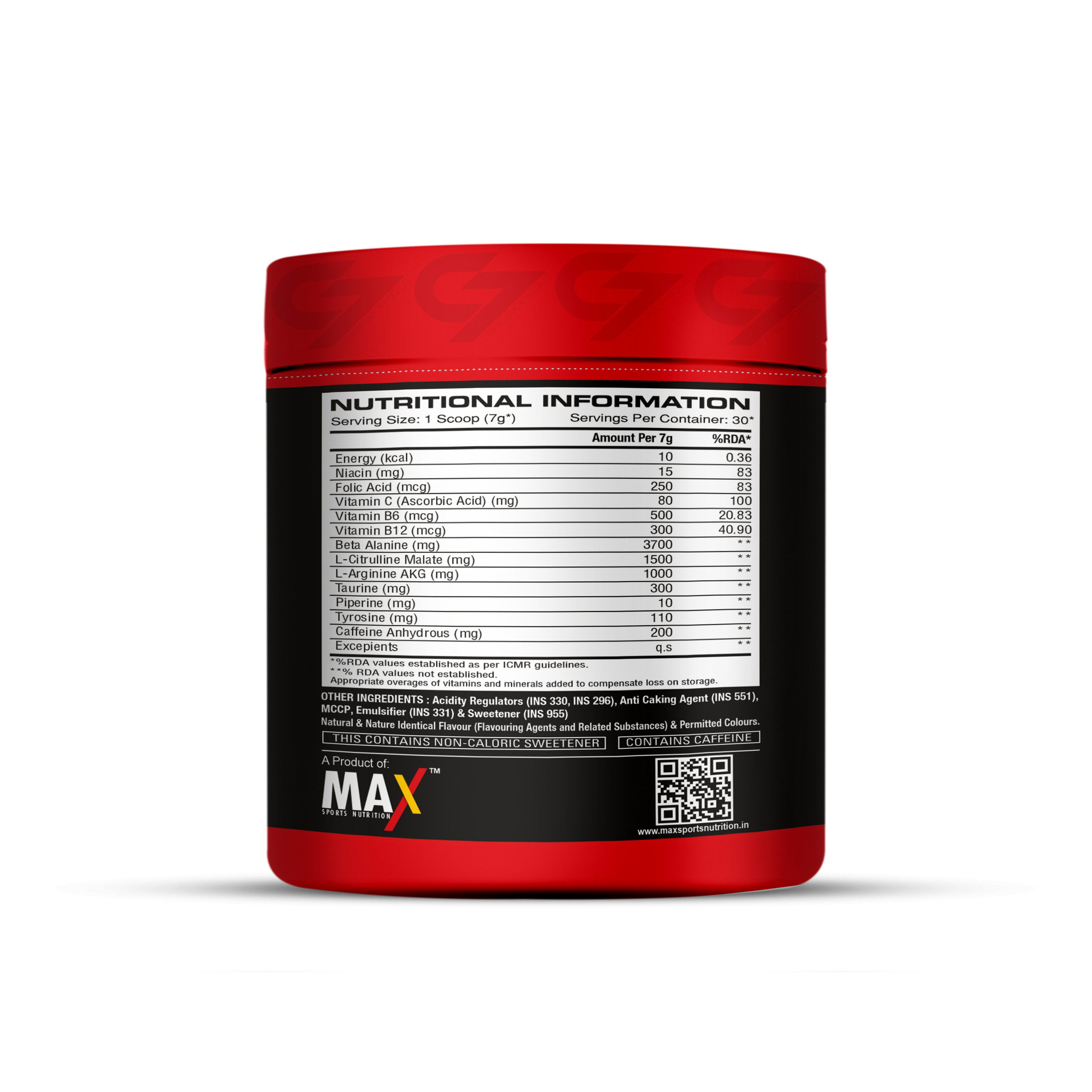 Max Sports C7 Pre Workout - Image 2